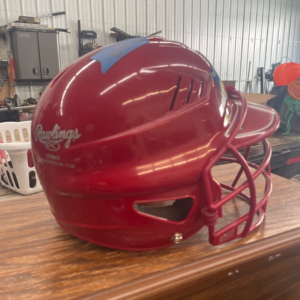 Rawlings Maroon and Blue Baseball Helmet